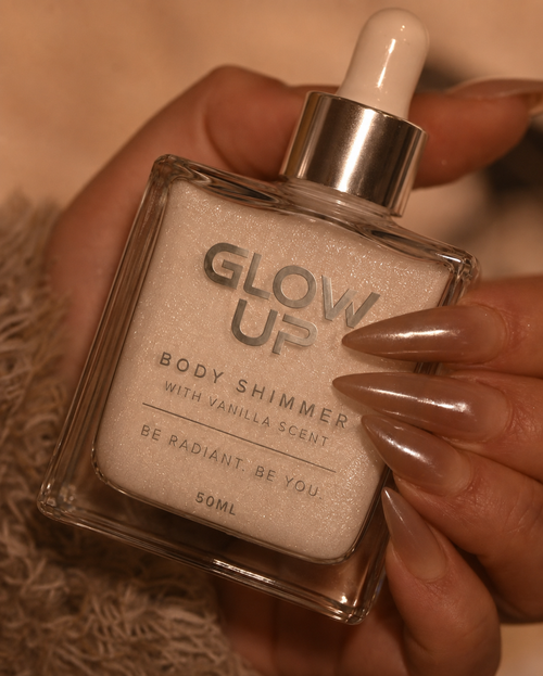 Glow Up Body Shimmer Vanilla Scent | Pearl White Shimmer