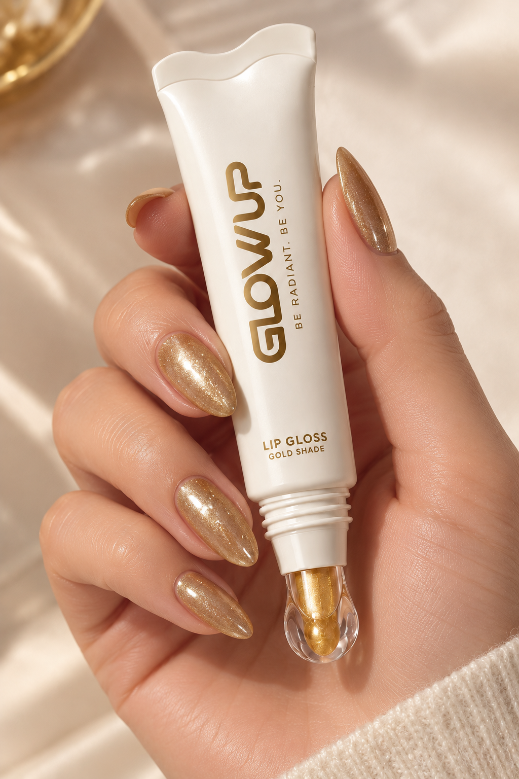 Glow Up Lip Gloss – Gold Shade