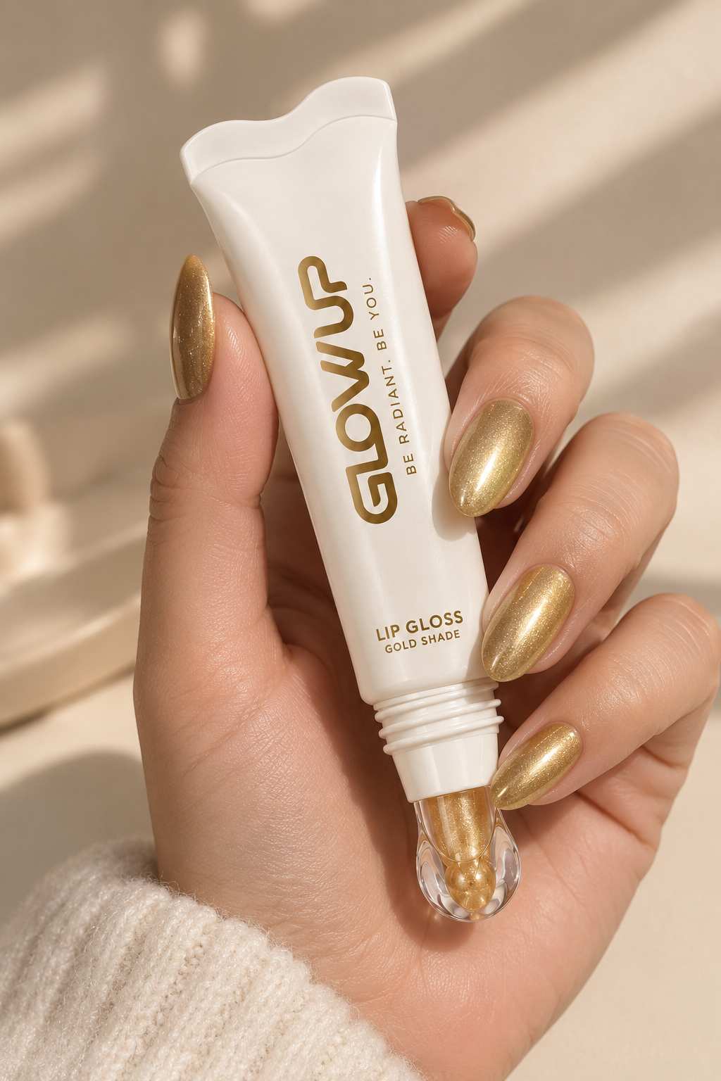 Glow Up Lip Gloss – Gold Shade