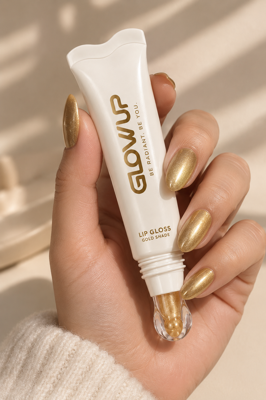 Glow Up Lip Gloss – Gold Shade